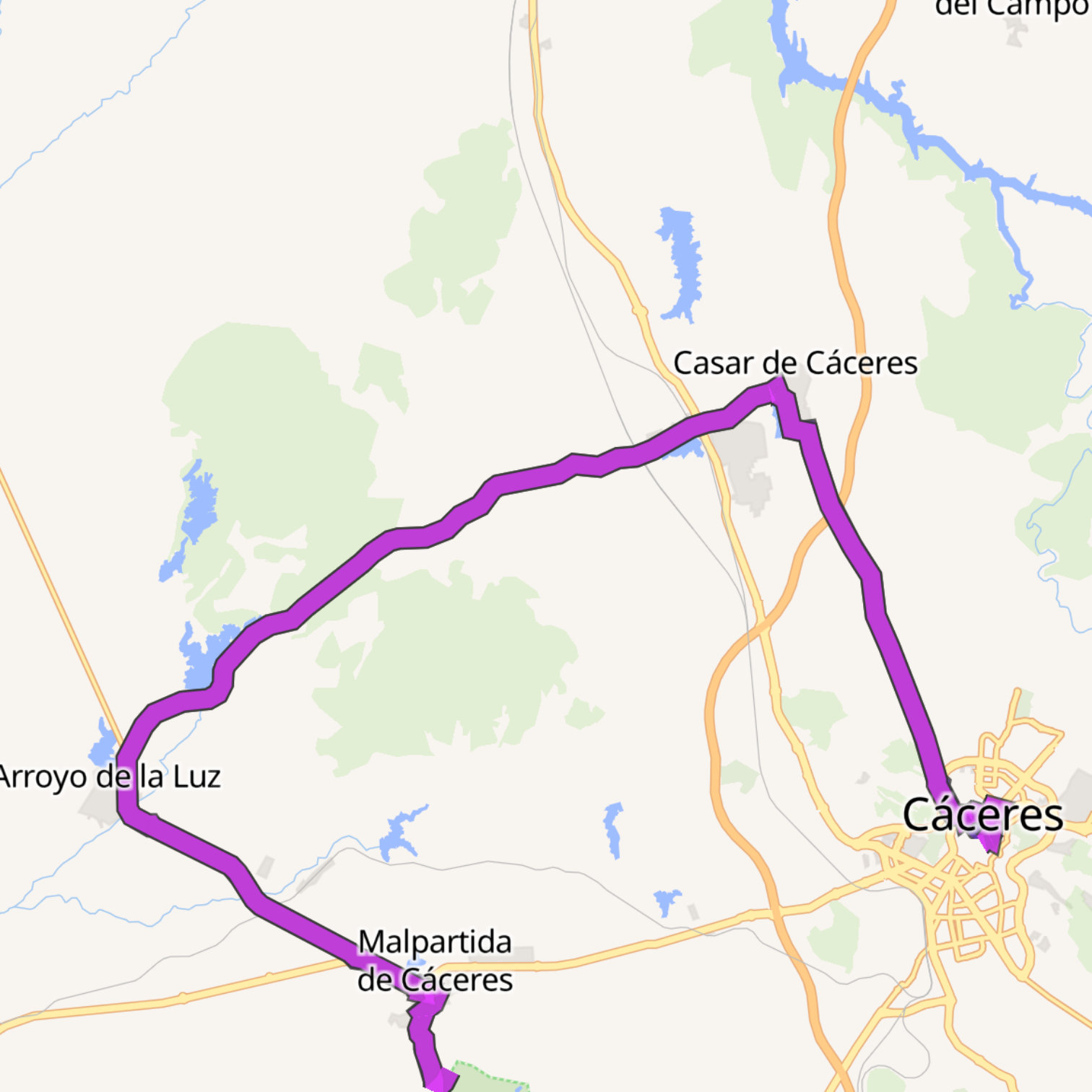 Map itinerary