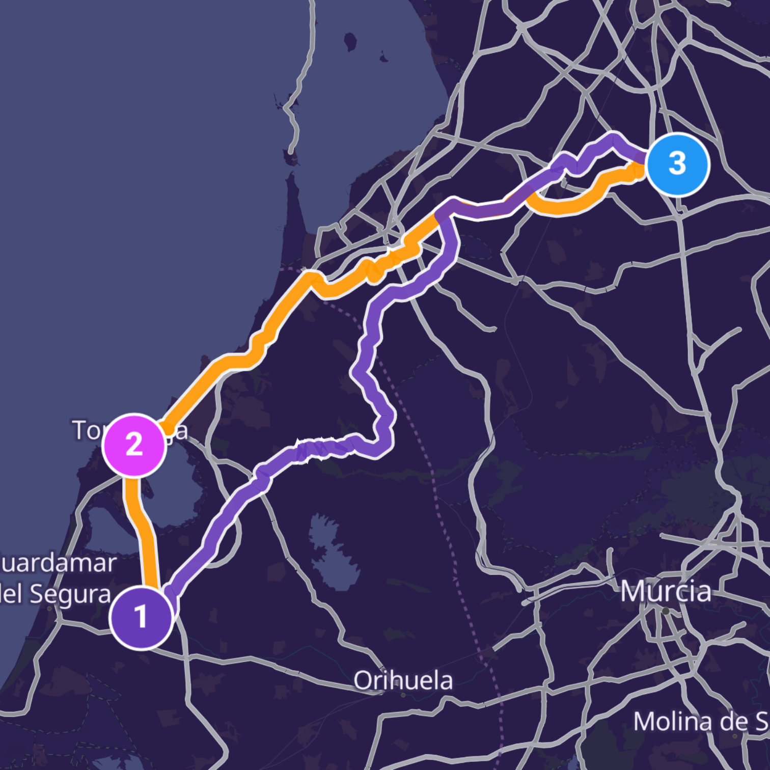 Map itinerary