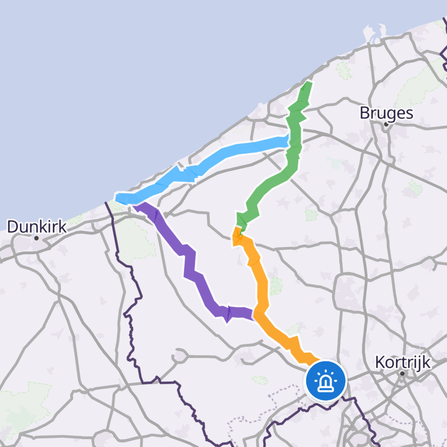 Map itinerary