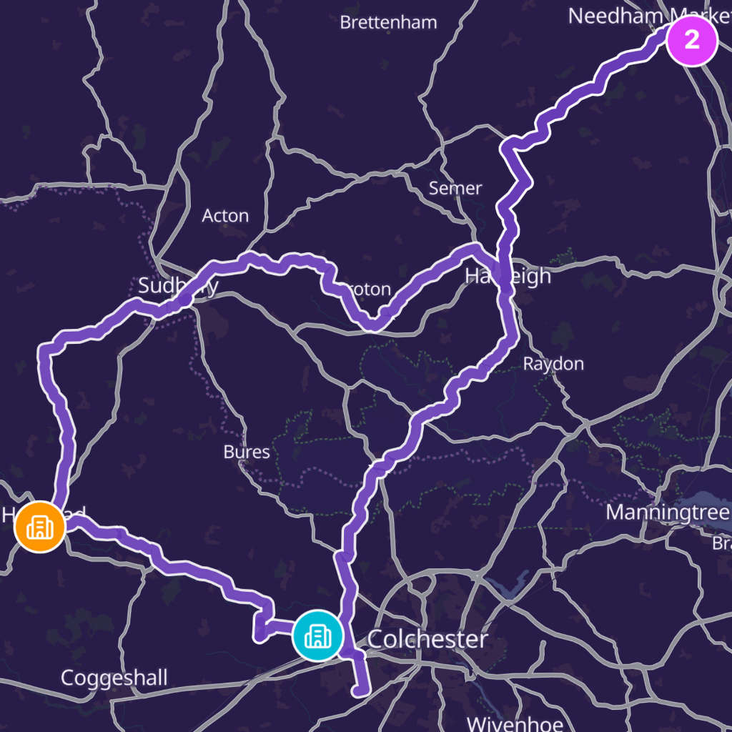 Map itinerary