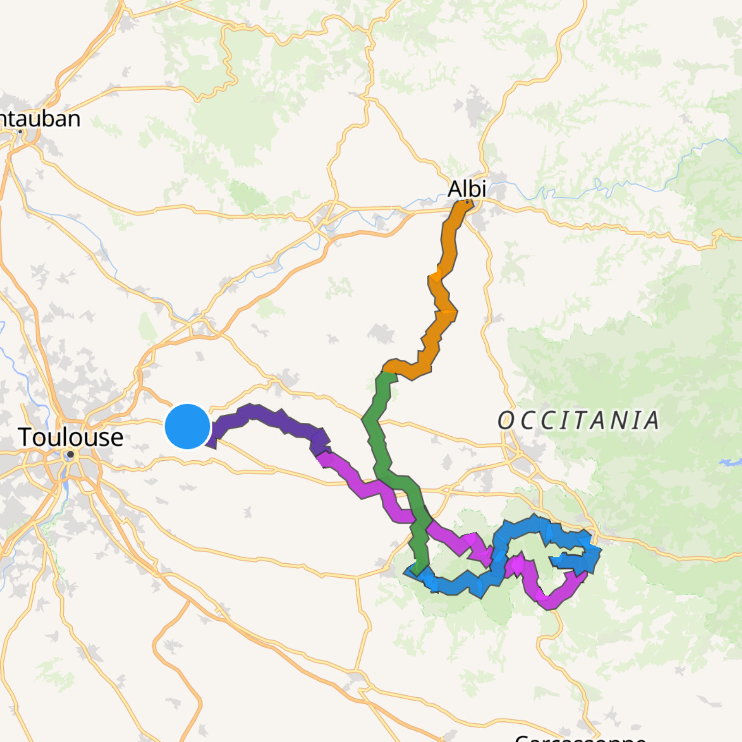 Map itinerary
