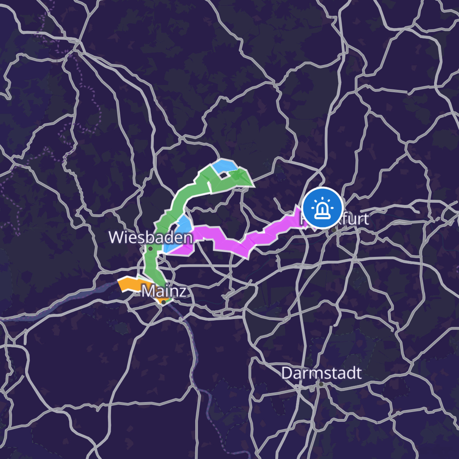 Map itinerary