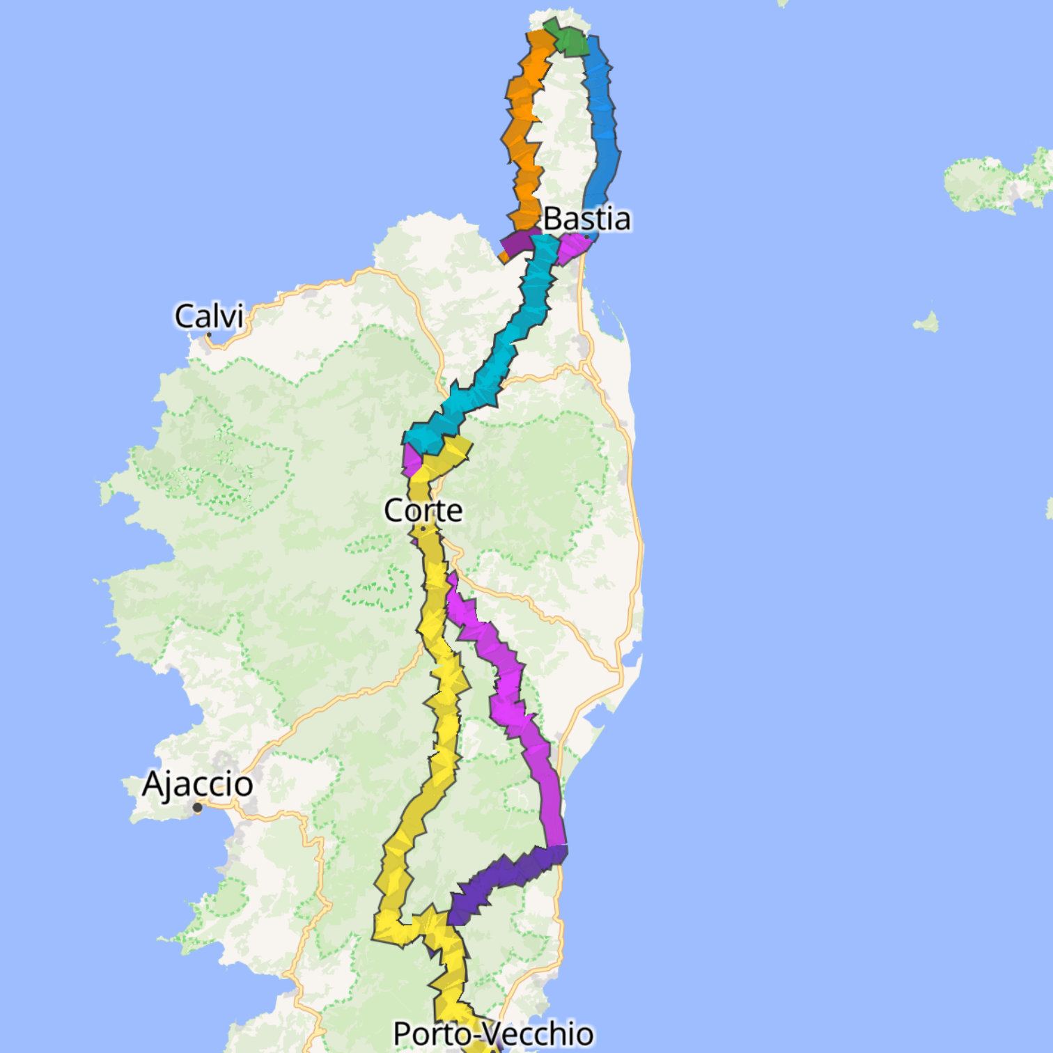 Map itinerary