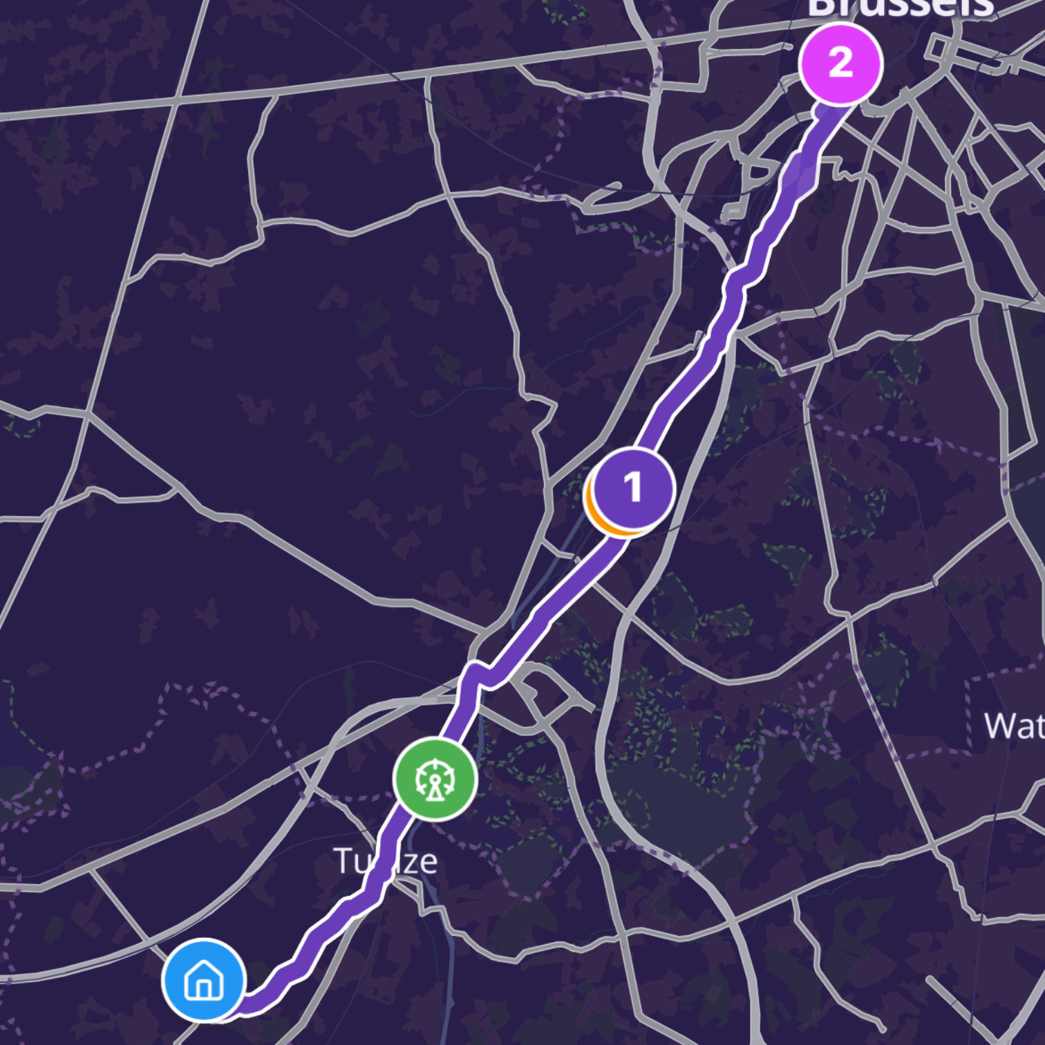 Map itinerary