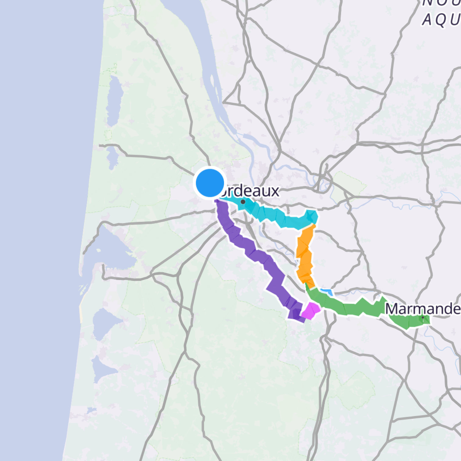 Map itinerary