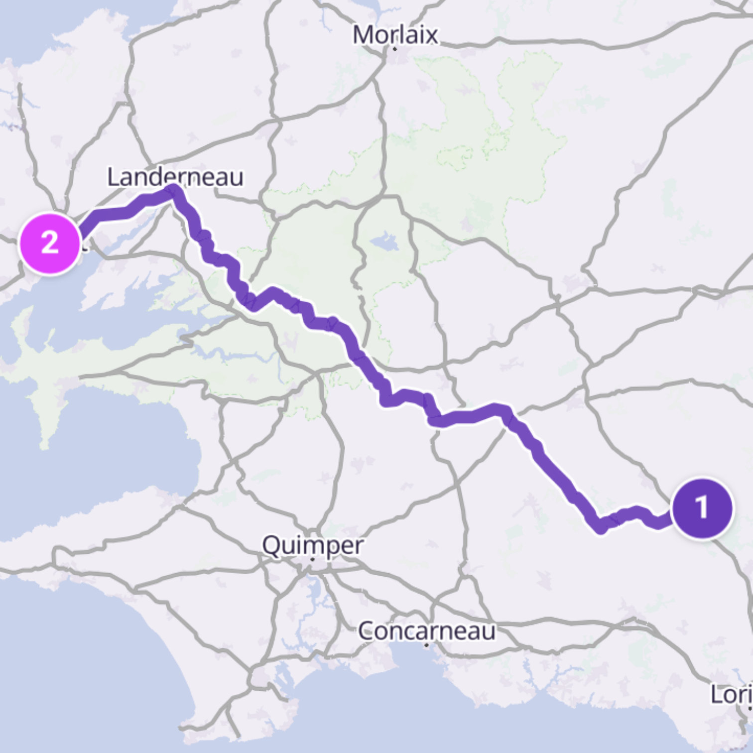 Map itinerary