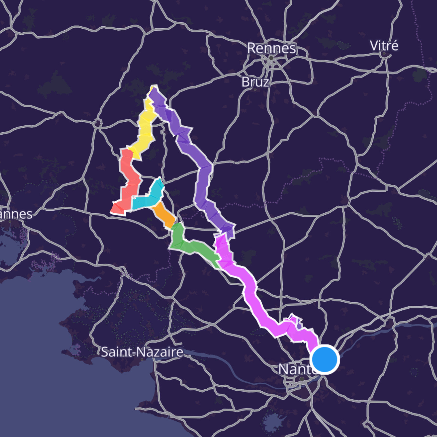 Map itinerary