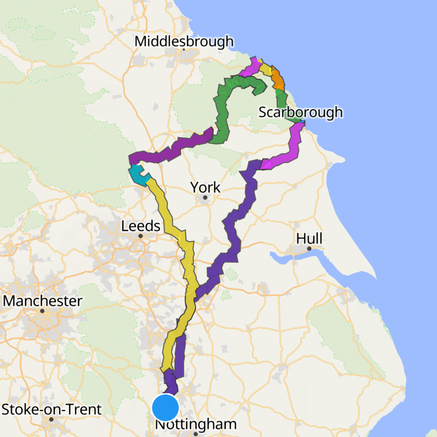 Map itinerary