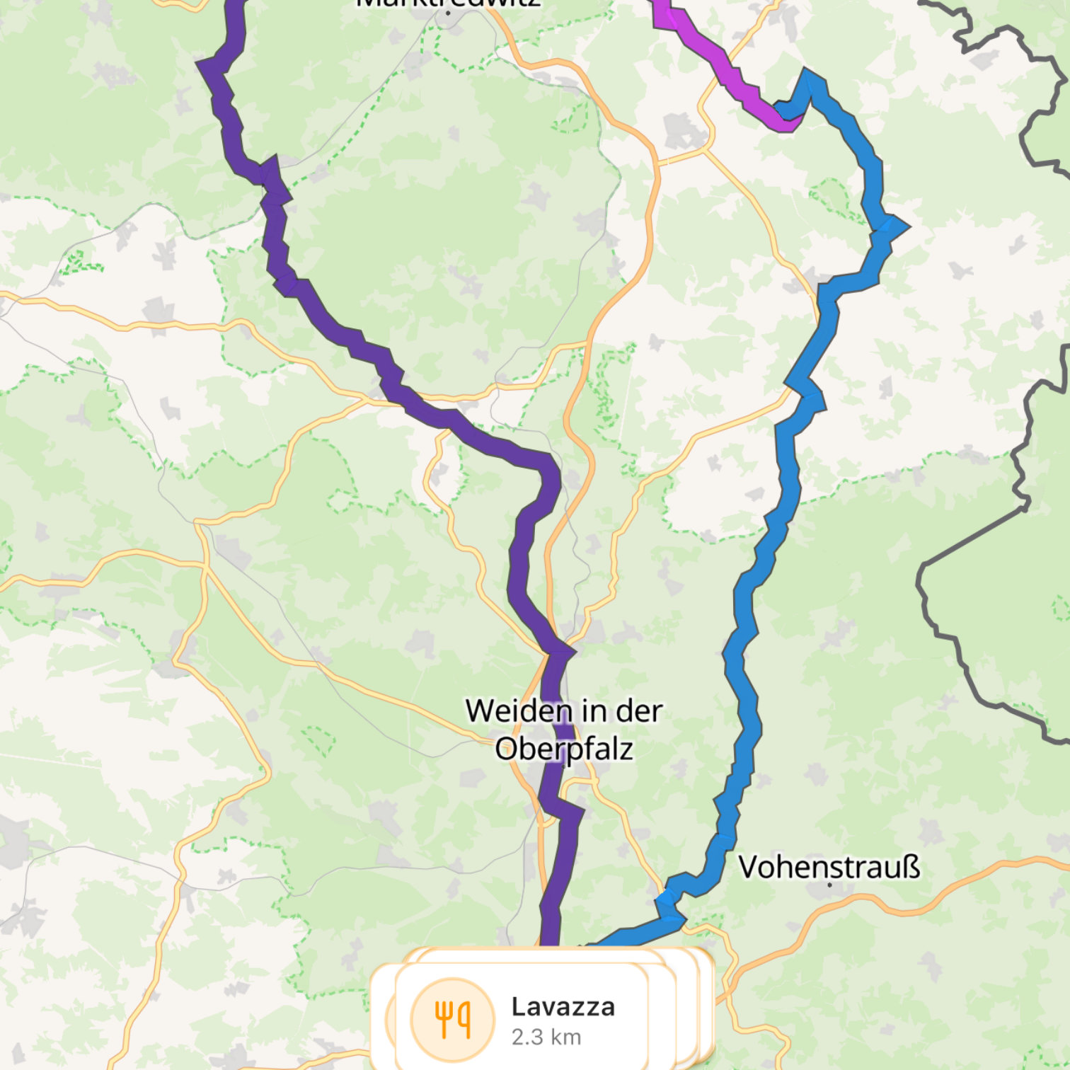 Map itinerary