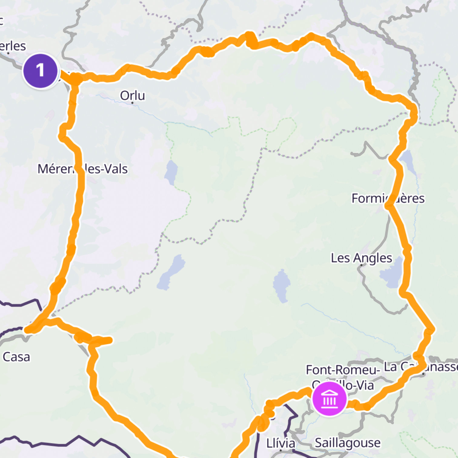 Map itinerary