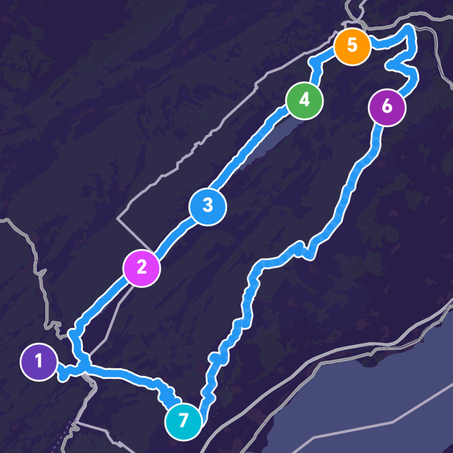 Map itinerary