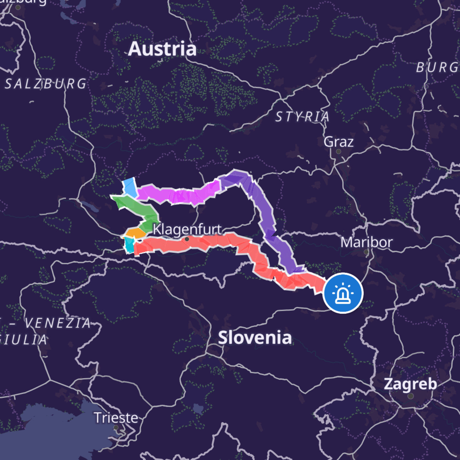 Map itinerary