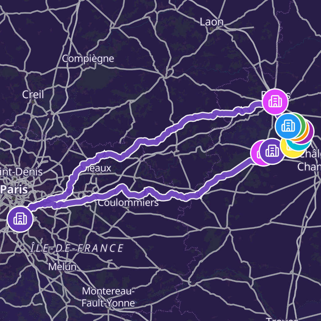 Map itinerary