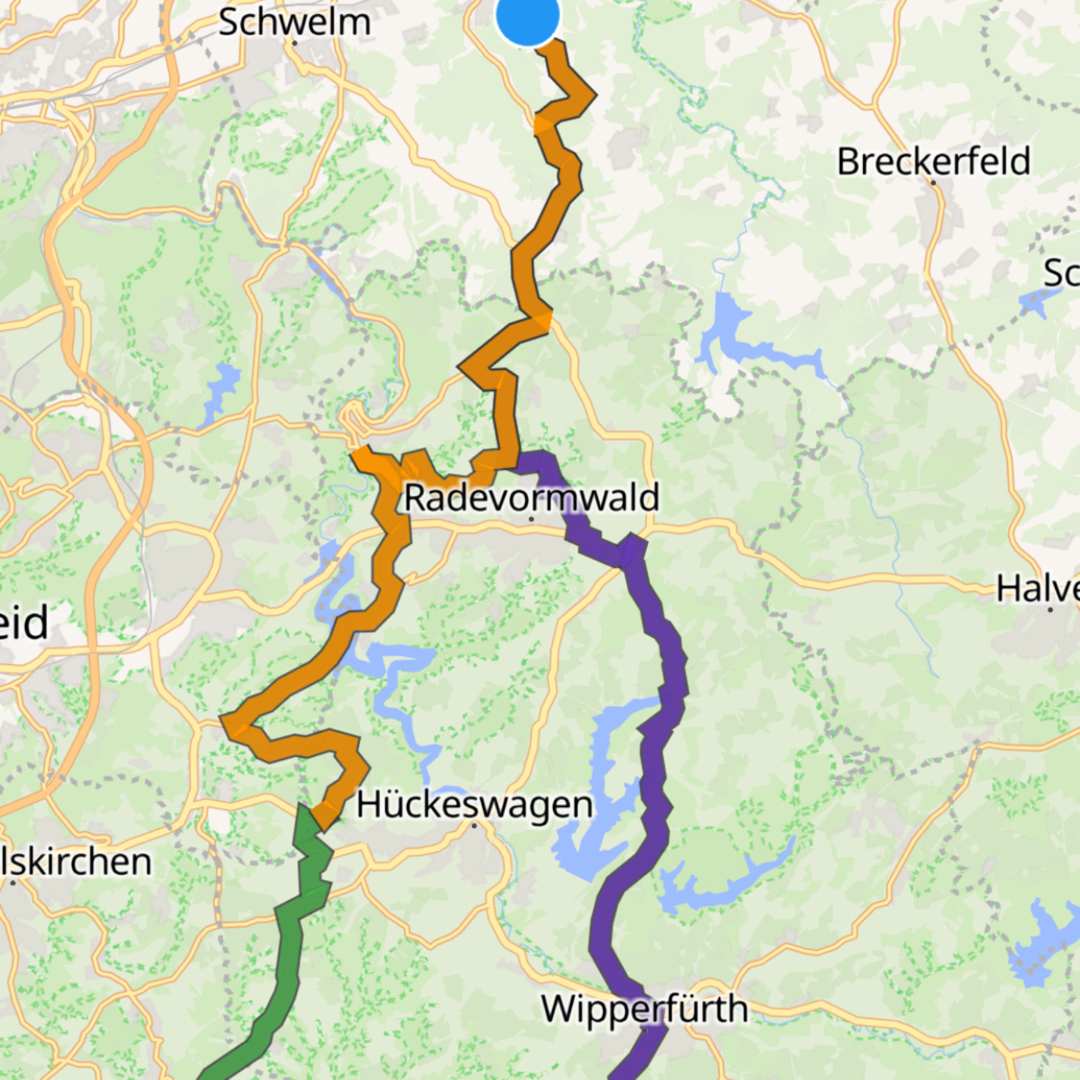 Map itinerary
