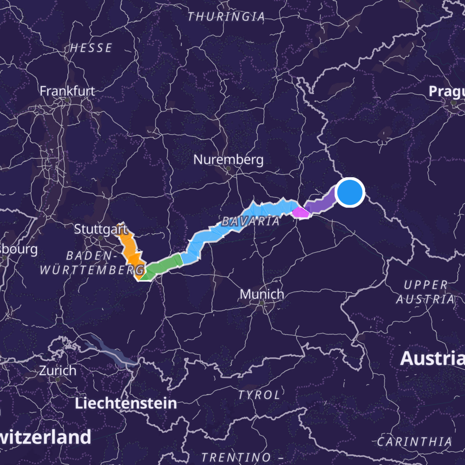 Map itinerary