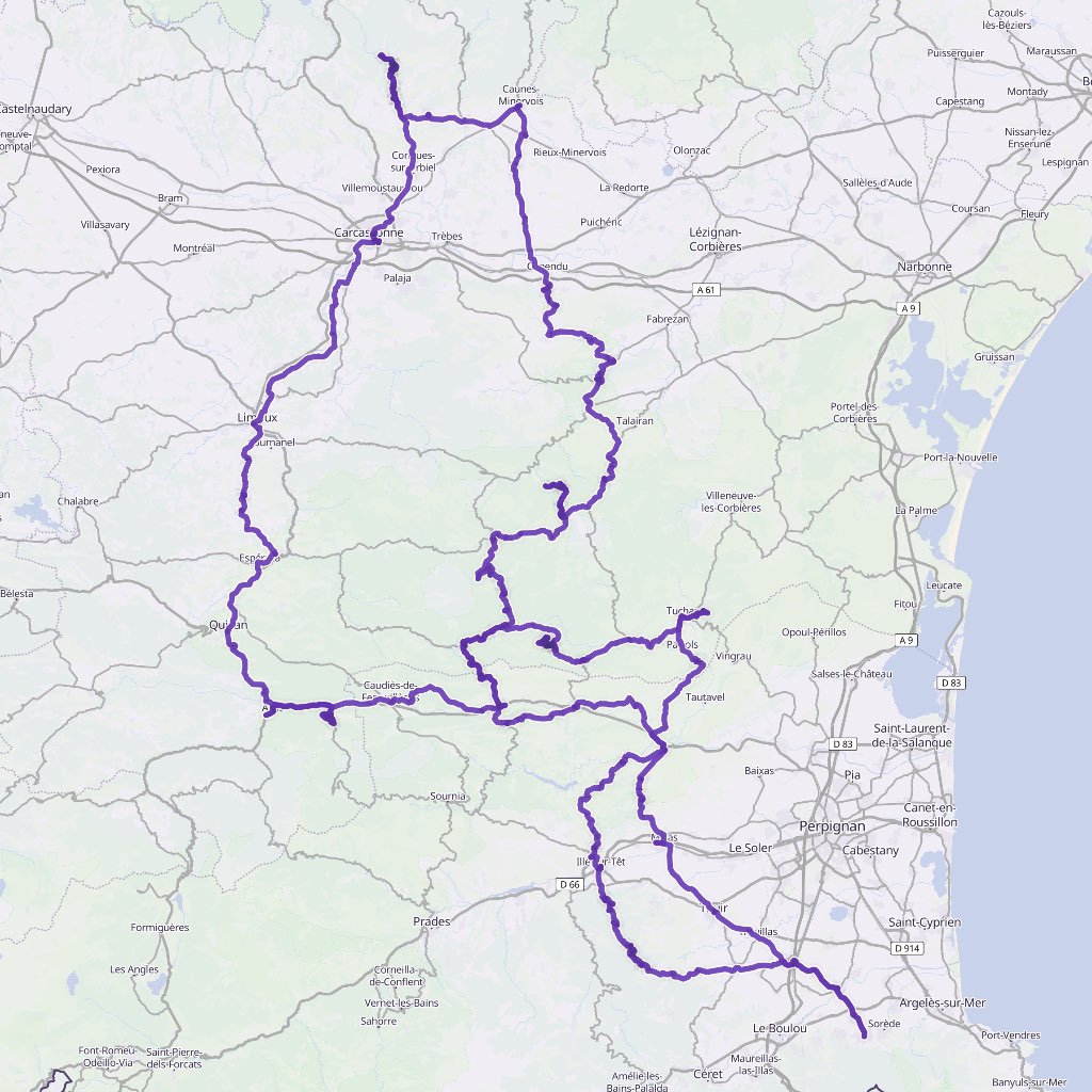 Map itinerary
