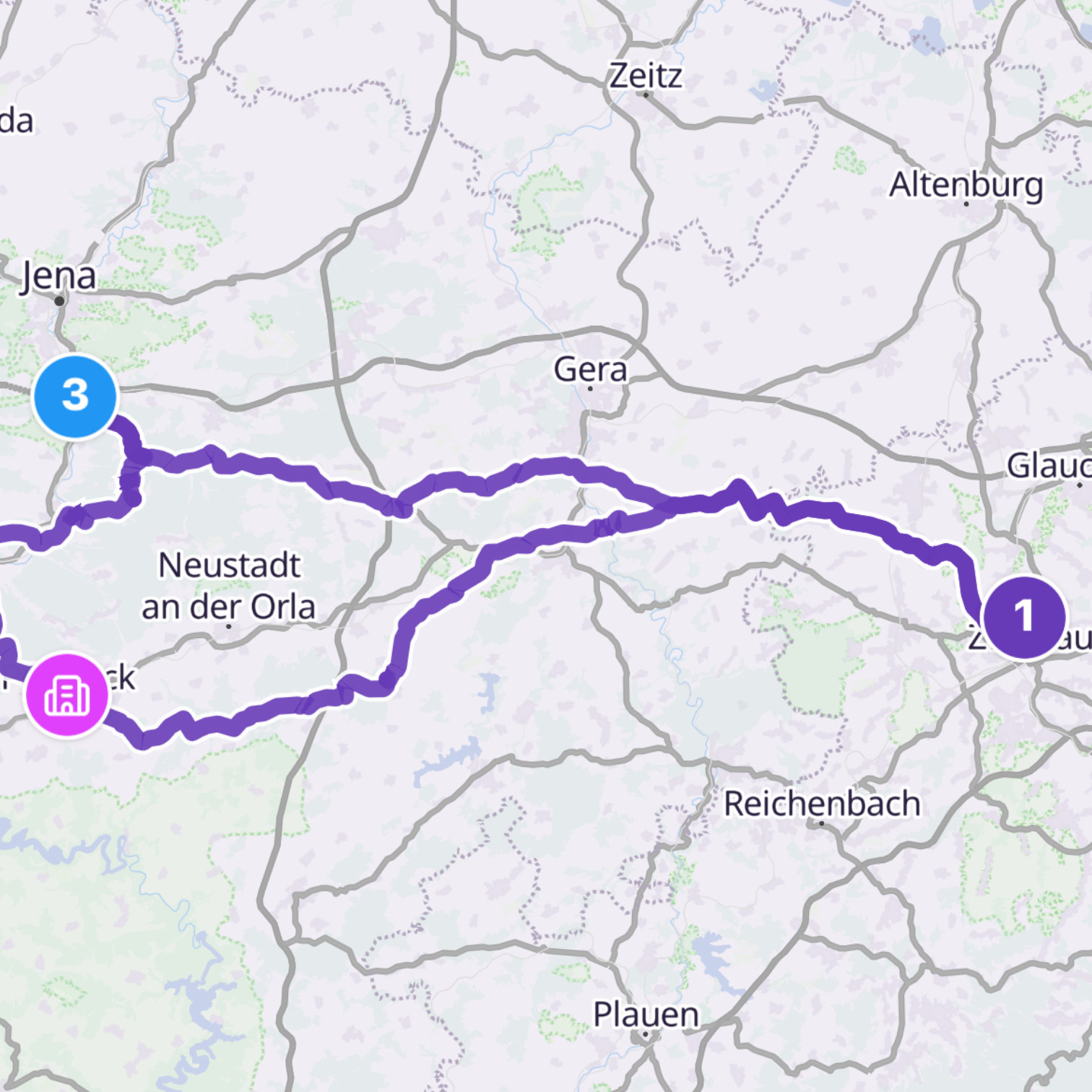 Map itinerary