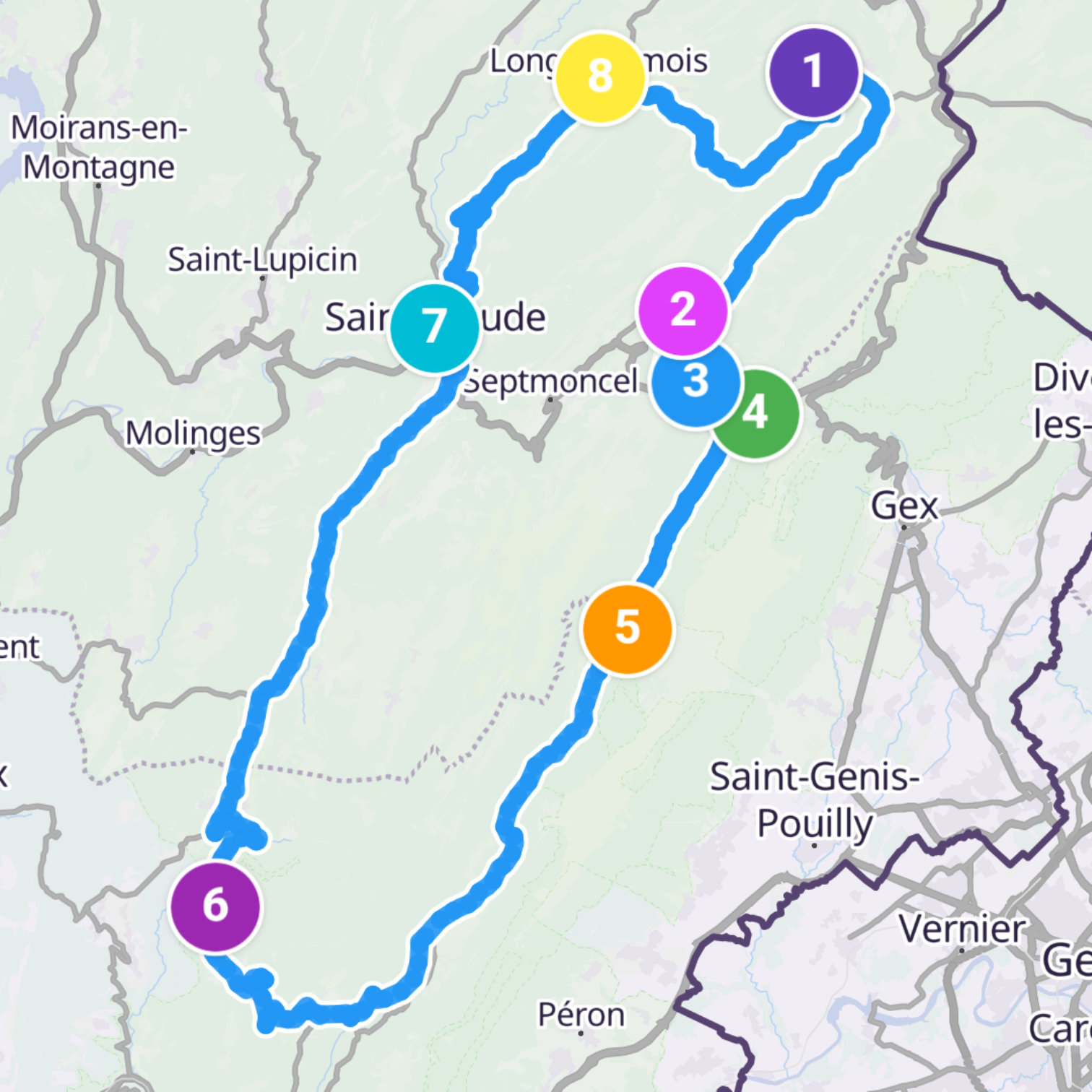 Map itinerary
