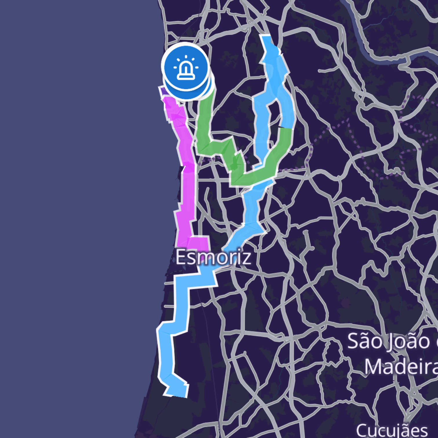 Map itinerary
