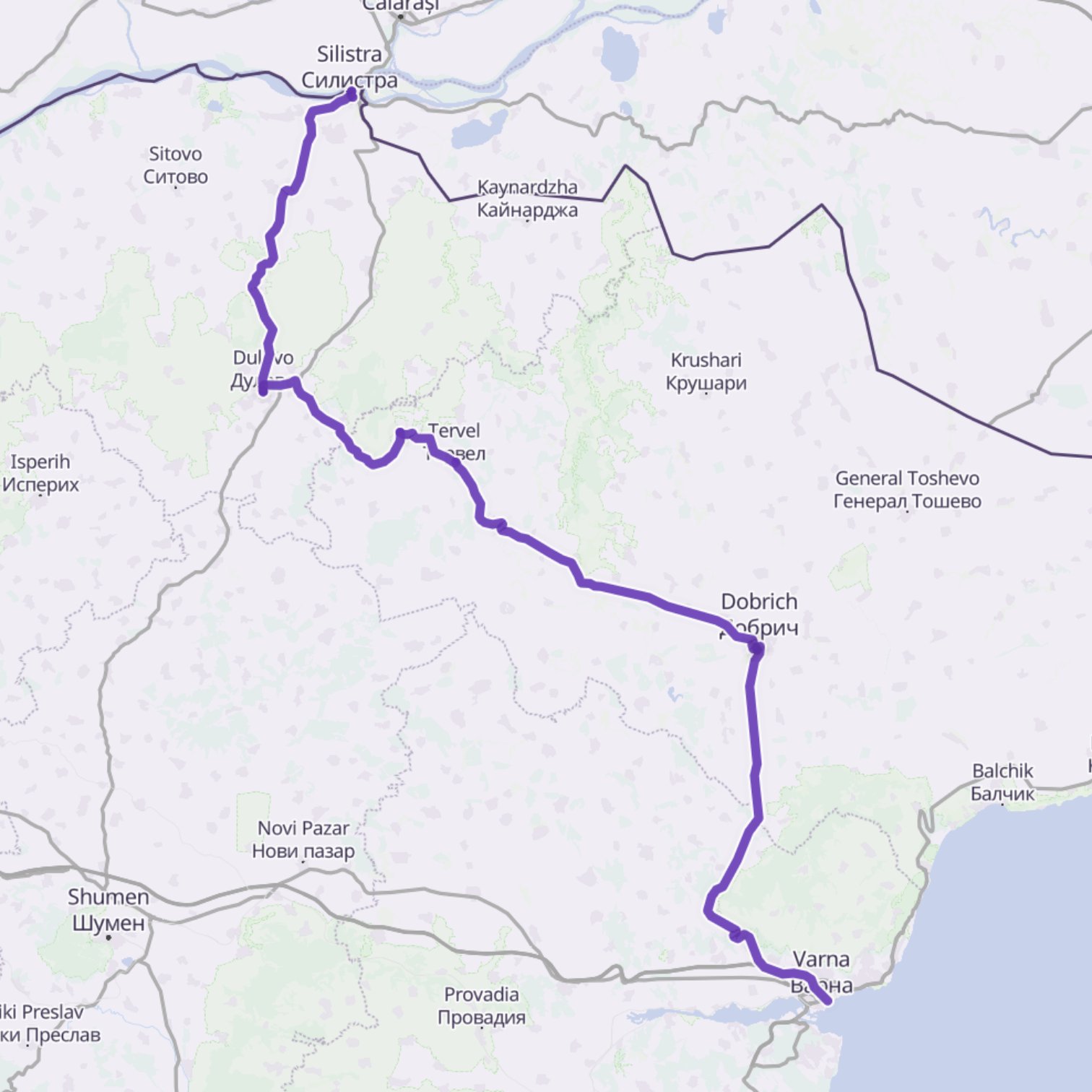 Map itinerary