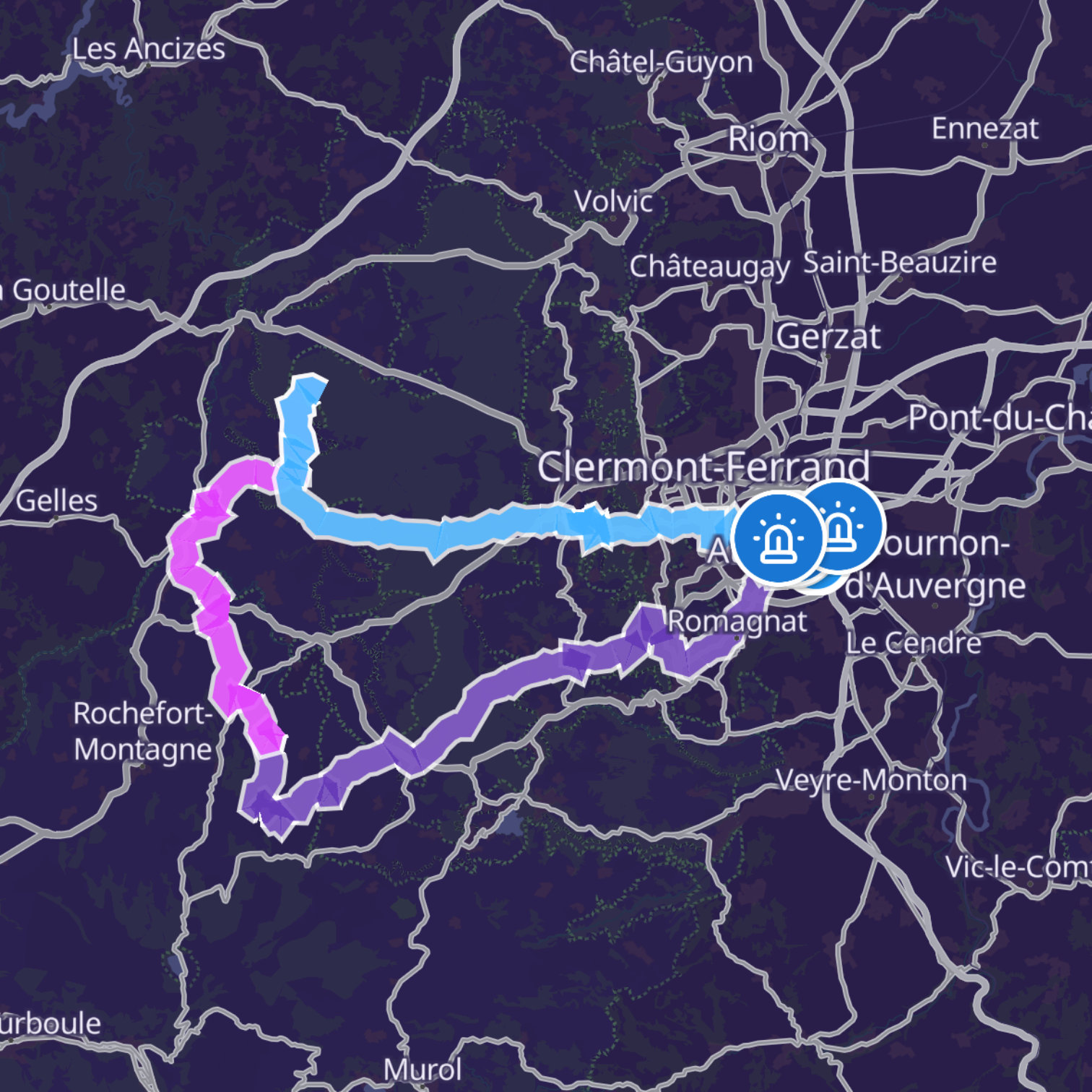 Map itinerary