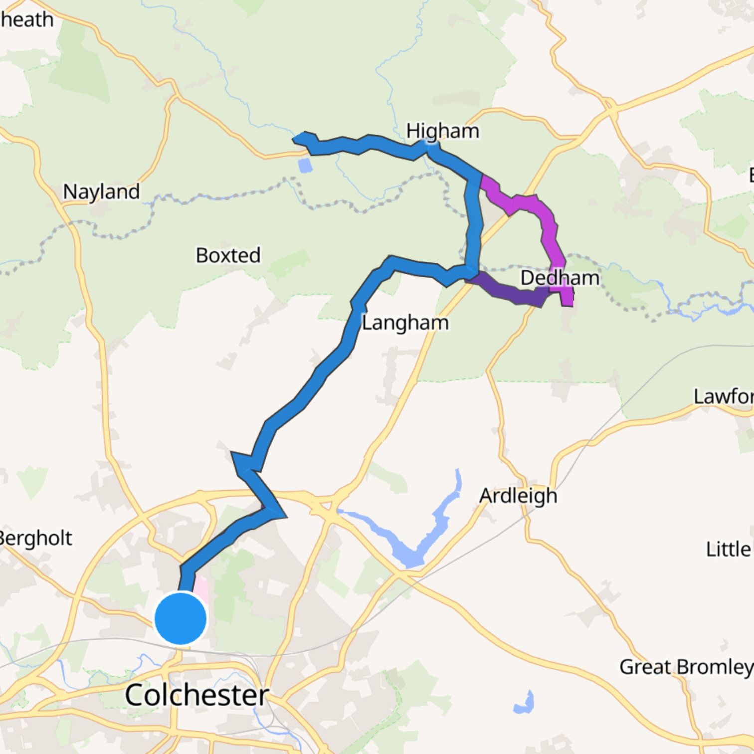 Map itinerary
