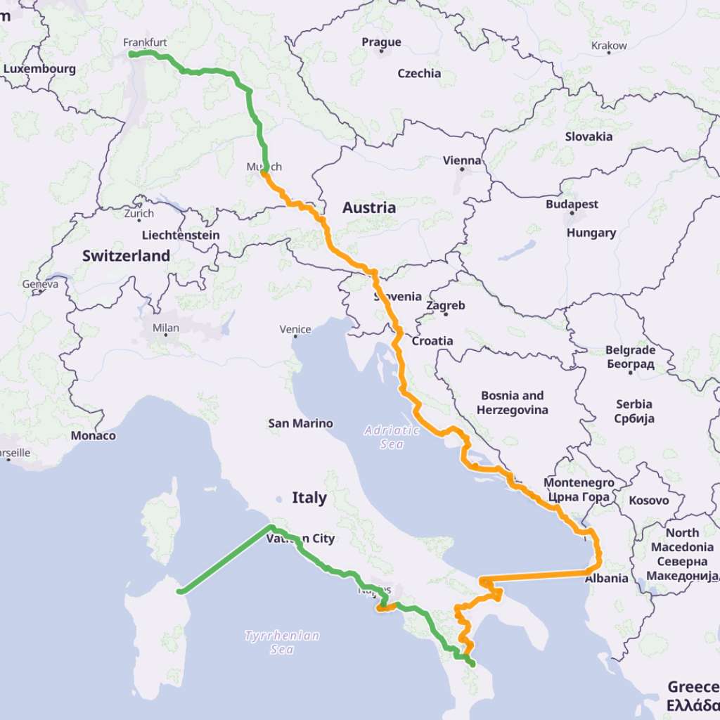 Map itinerary