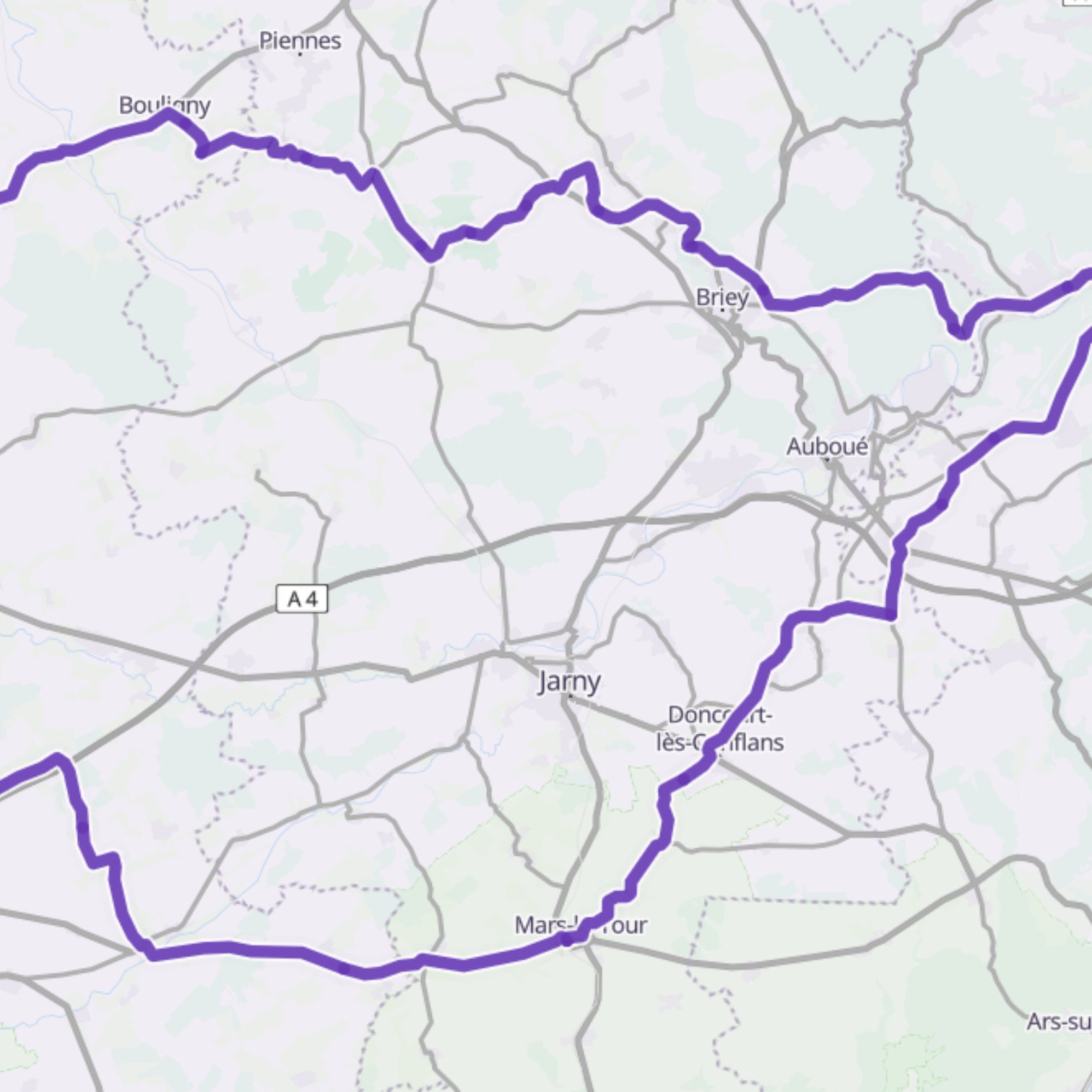 Map itinerary