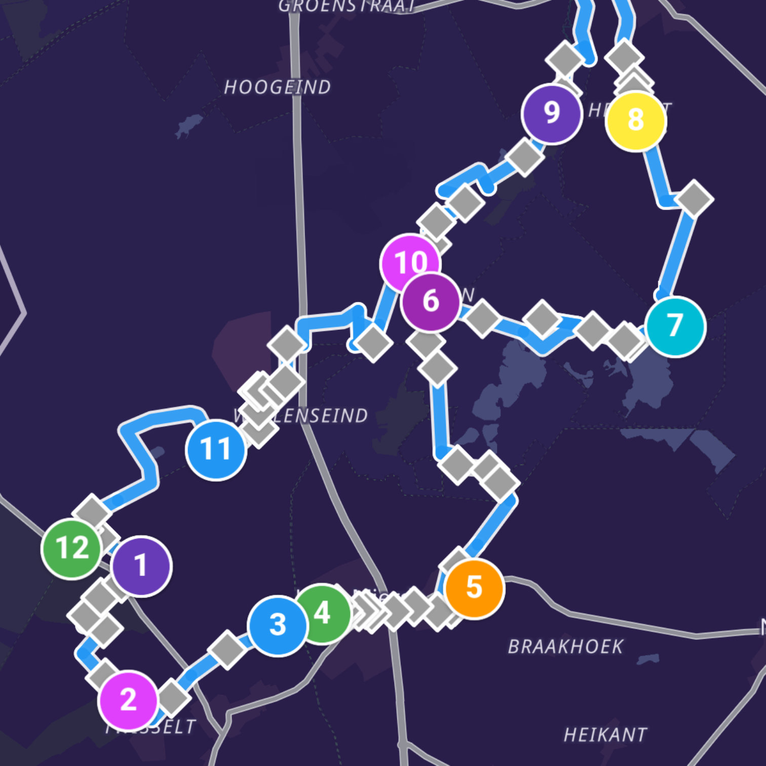 Map itinerary