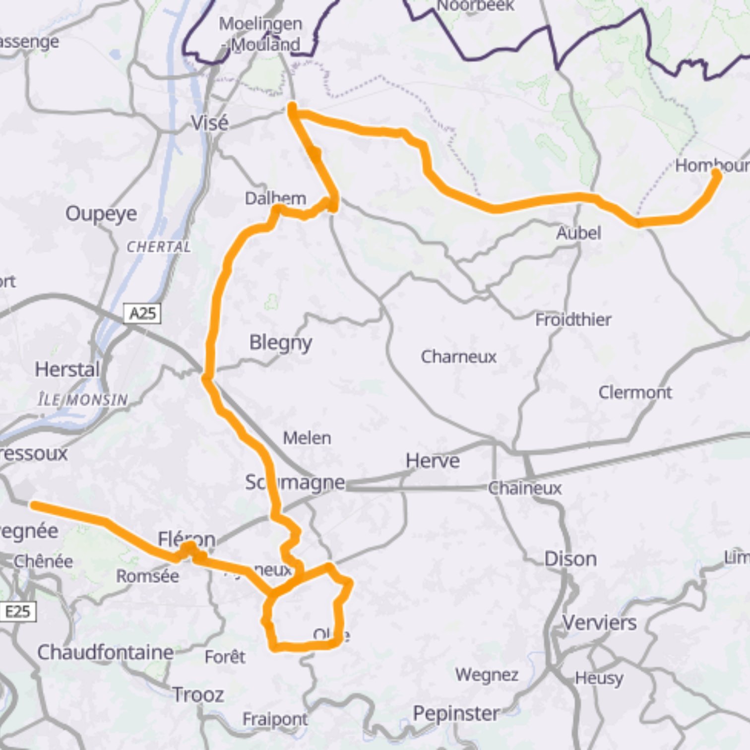 Map itinerary