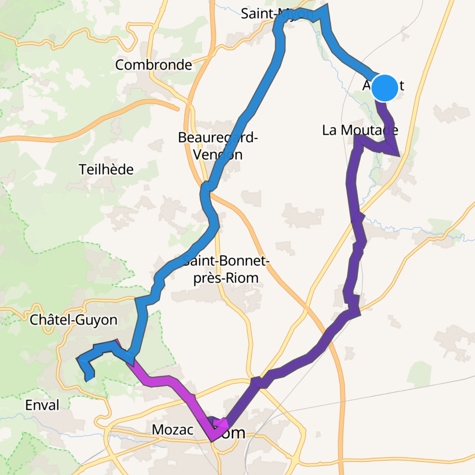 Map itinerary