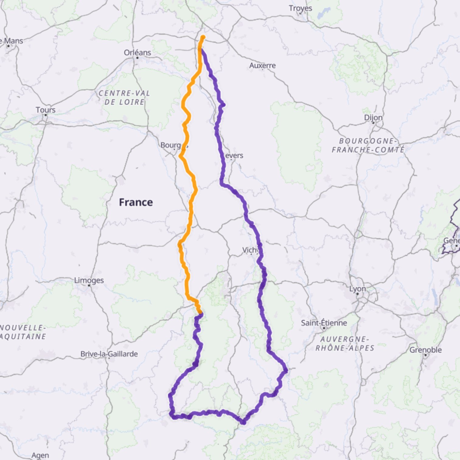 Map itinerary