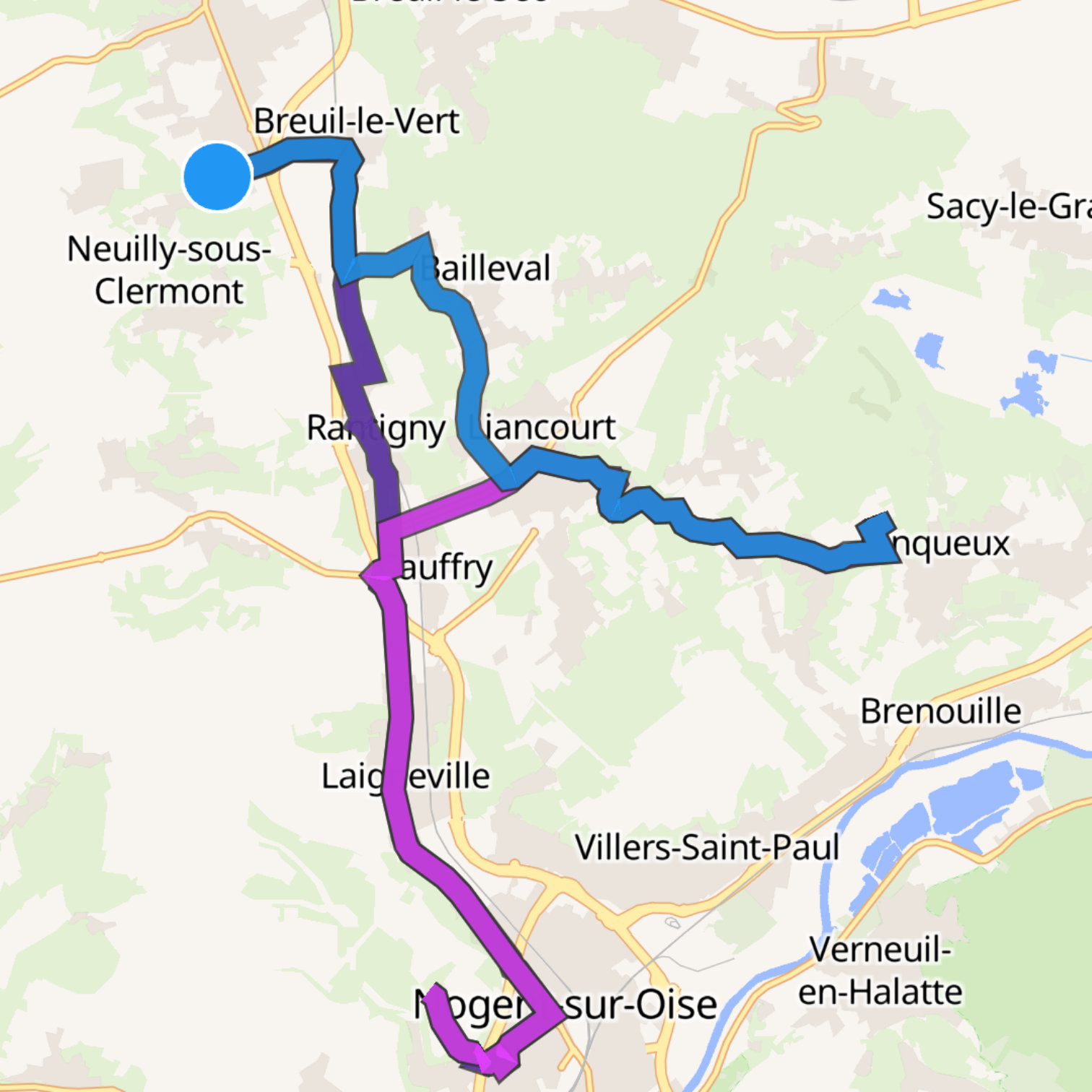 Map itinerary