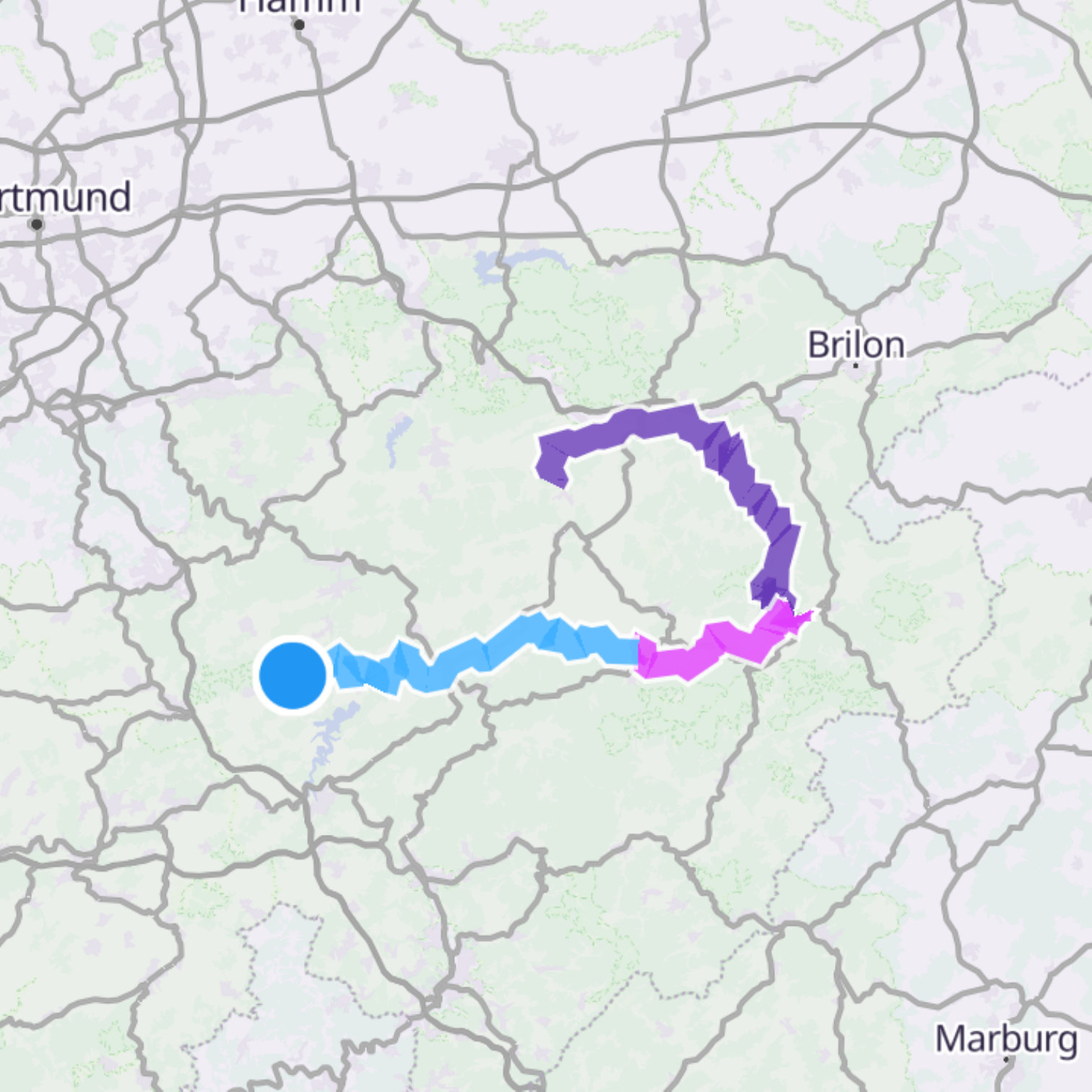 Map itinerary