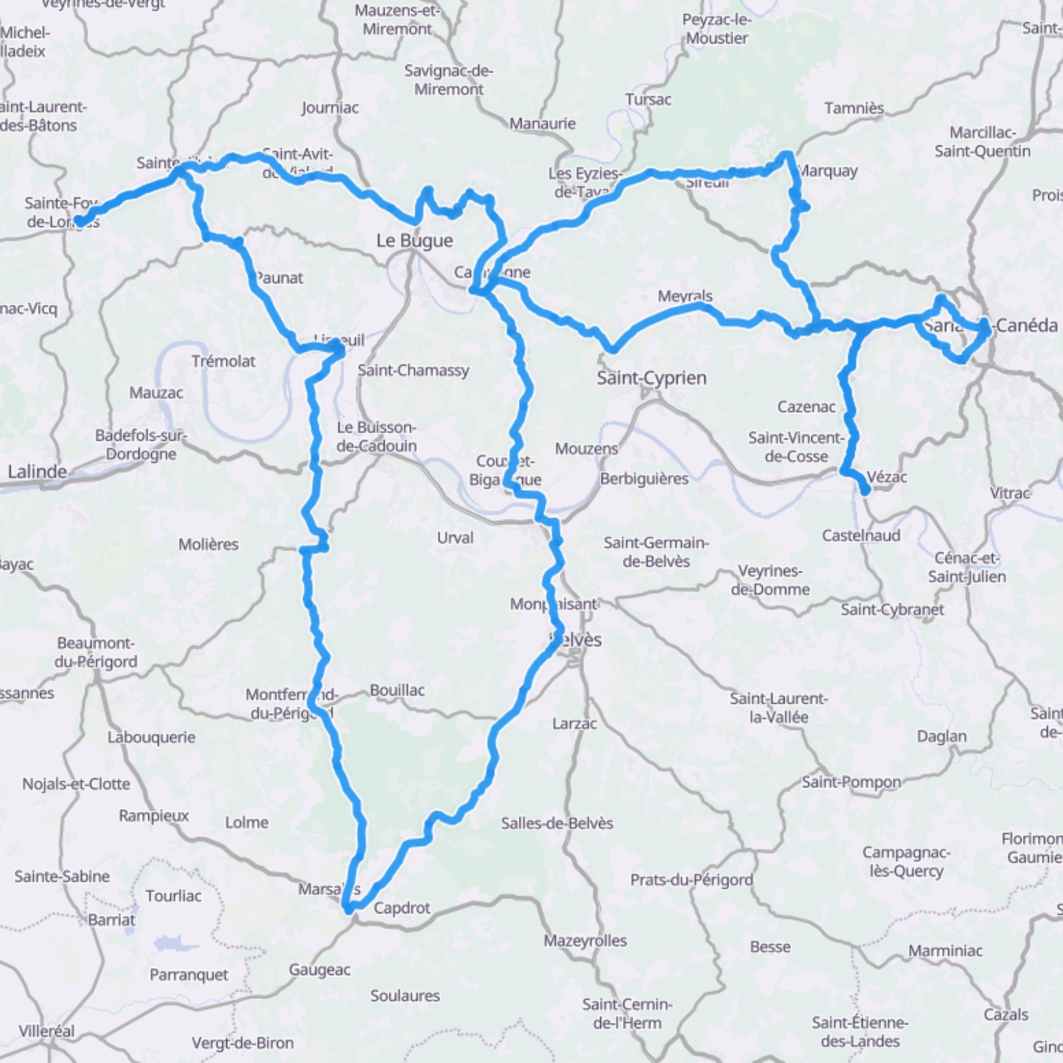 Map itinerary