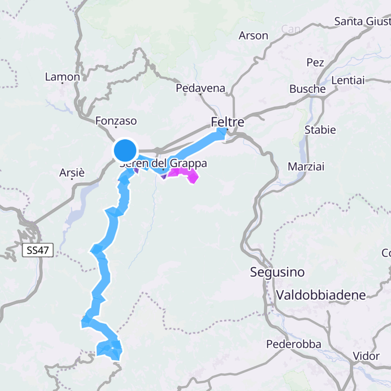 Map itinerary