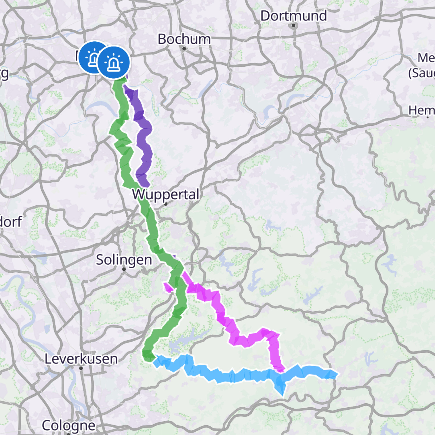 Map itinerary