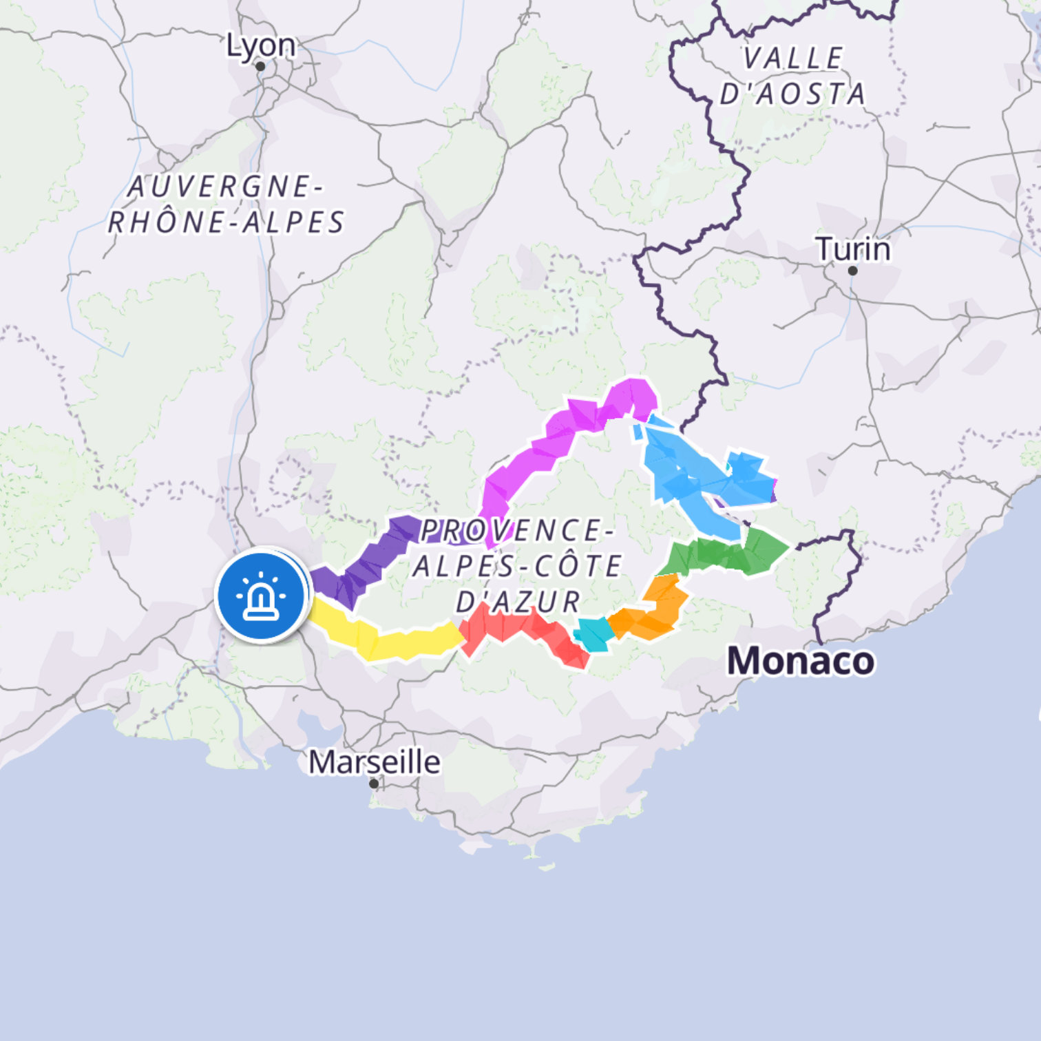 Map itinerary