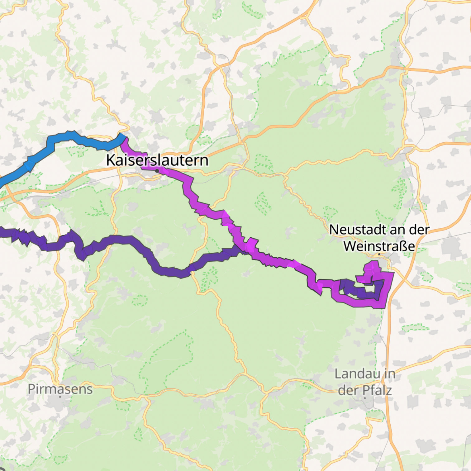 Map itinerary