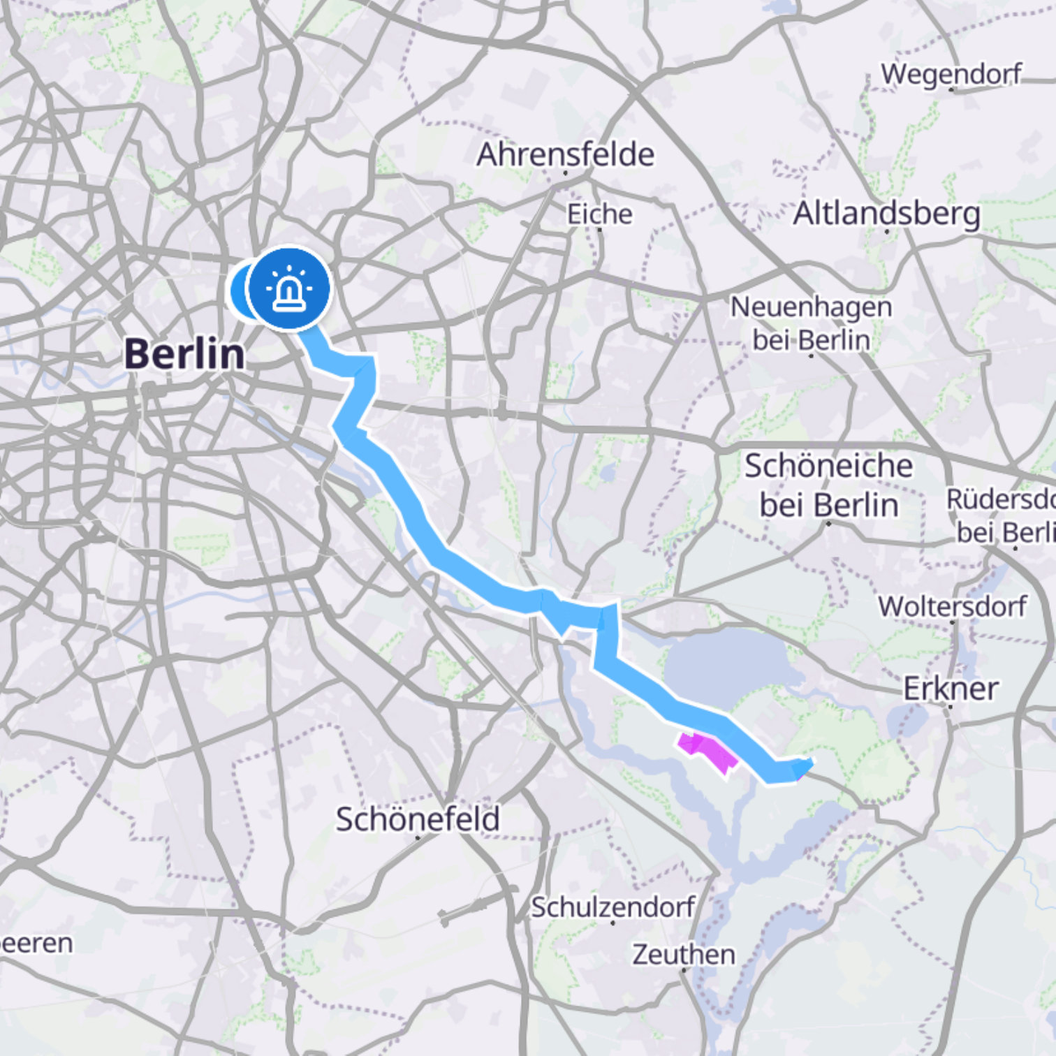 Map itinerary