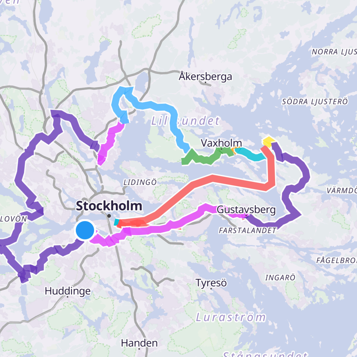Map itinerary