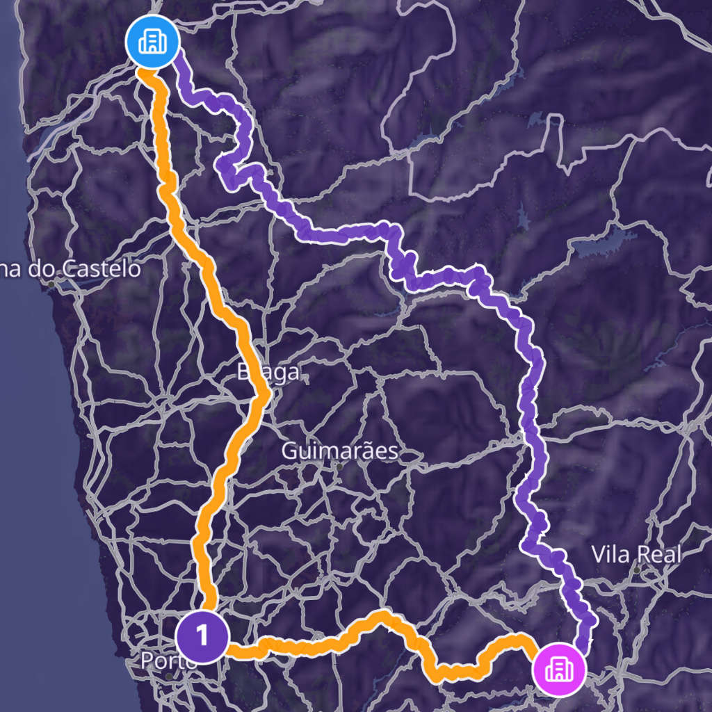 Map itinerary