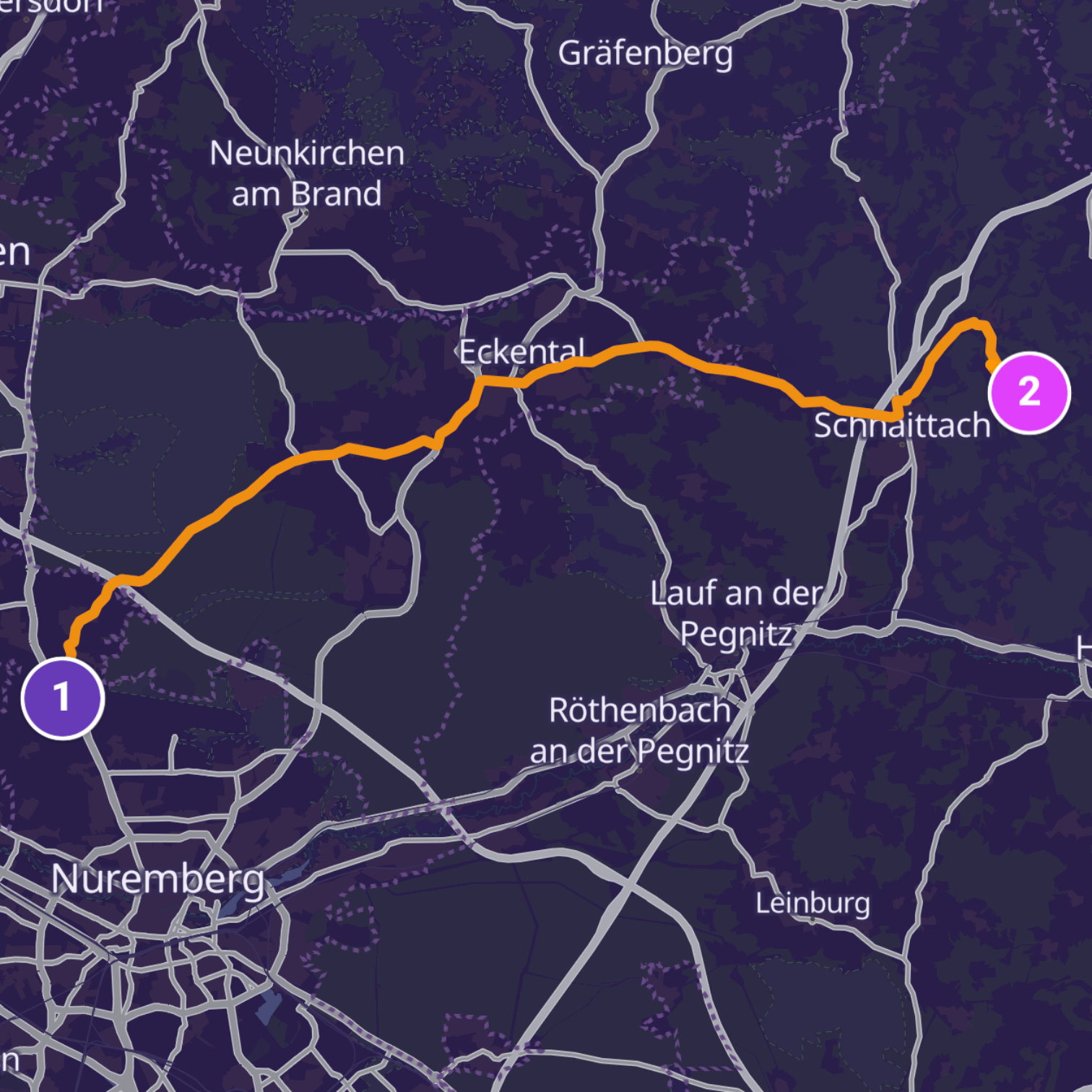 Map itinerary