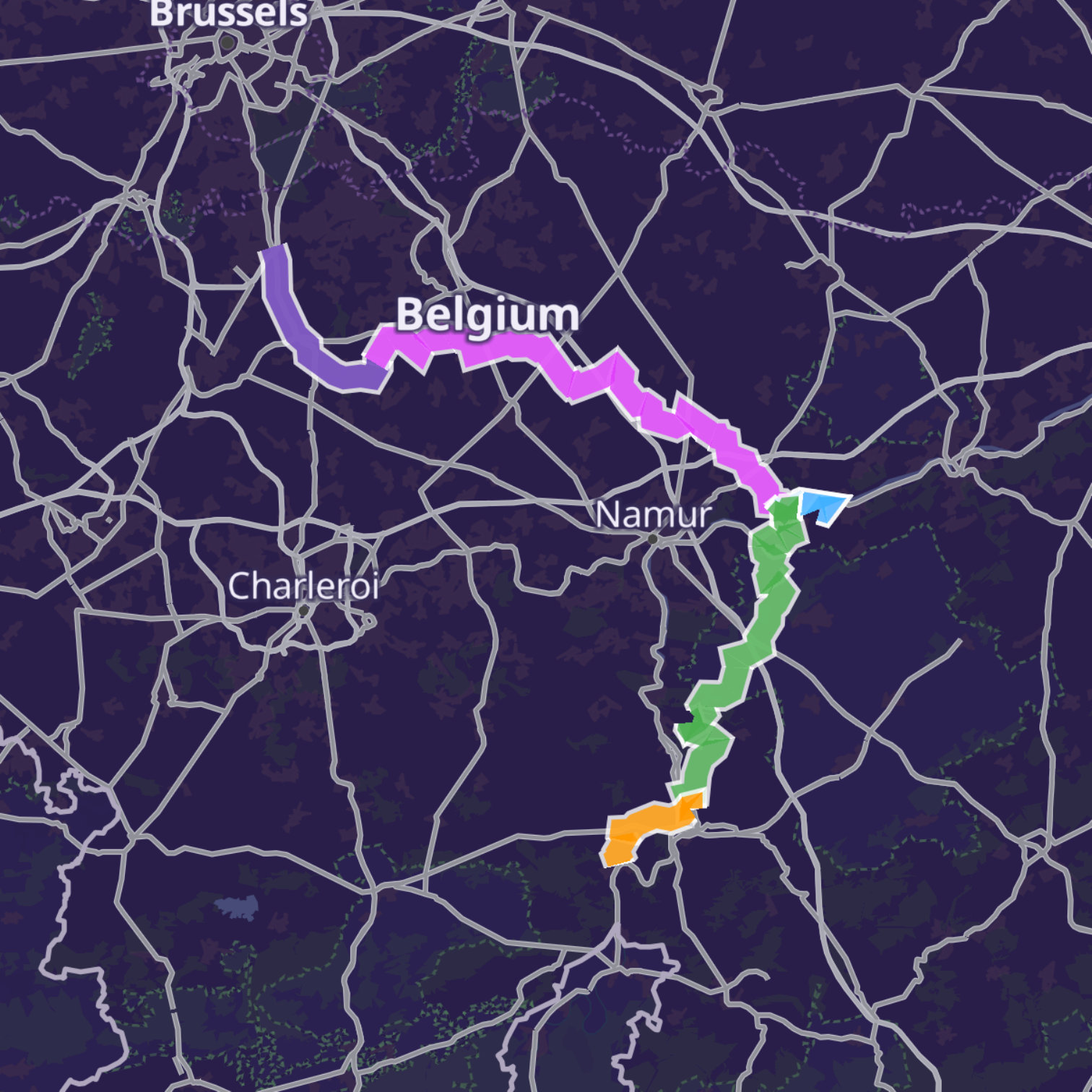 Map itinerary