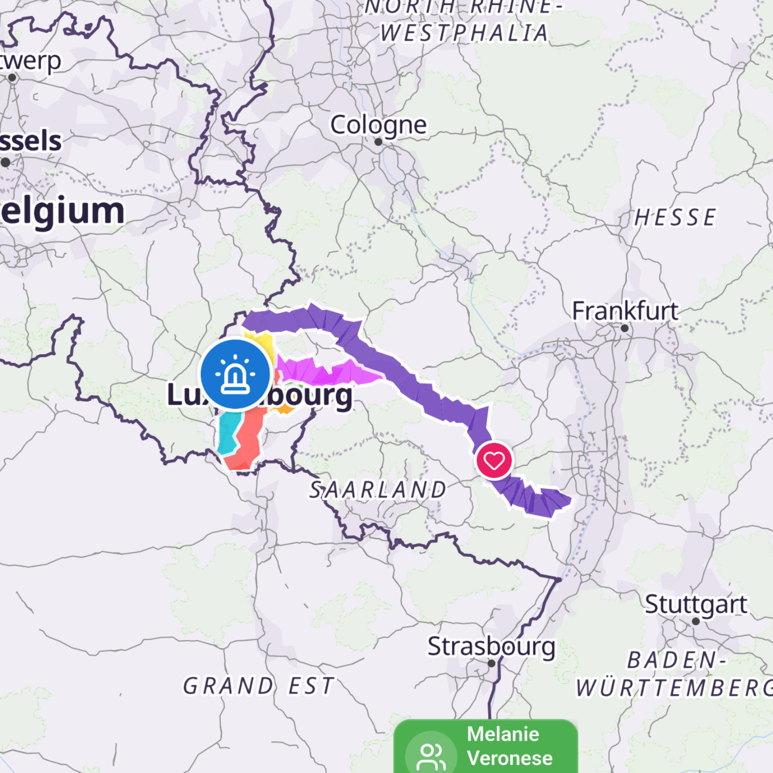 Map itinerary
