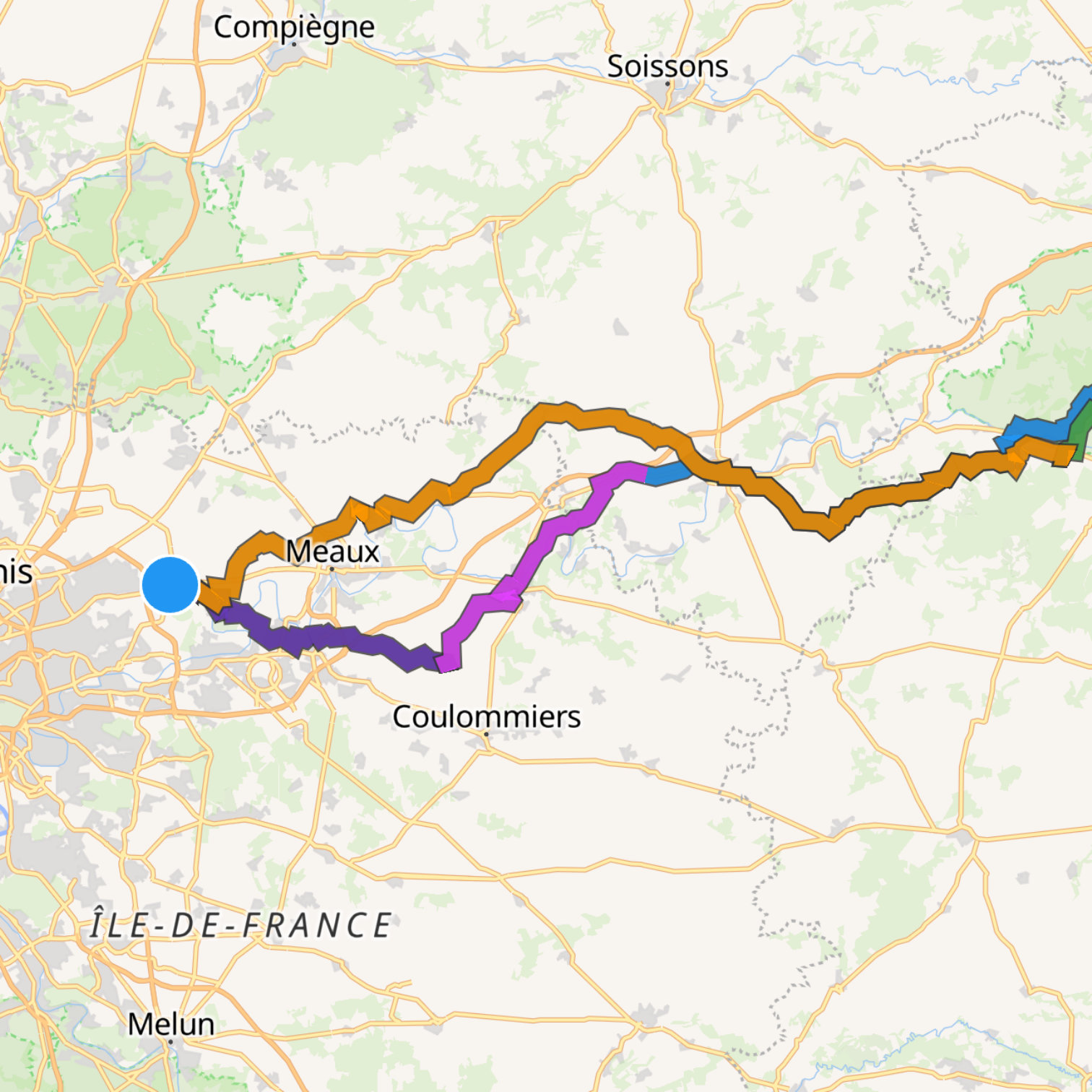 Map itinerary