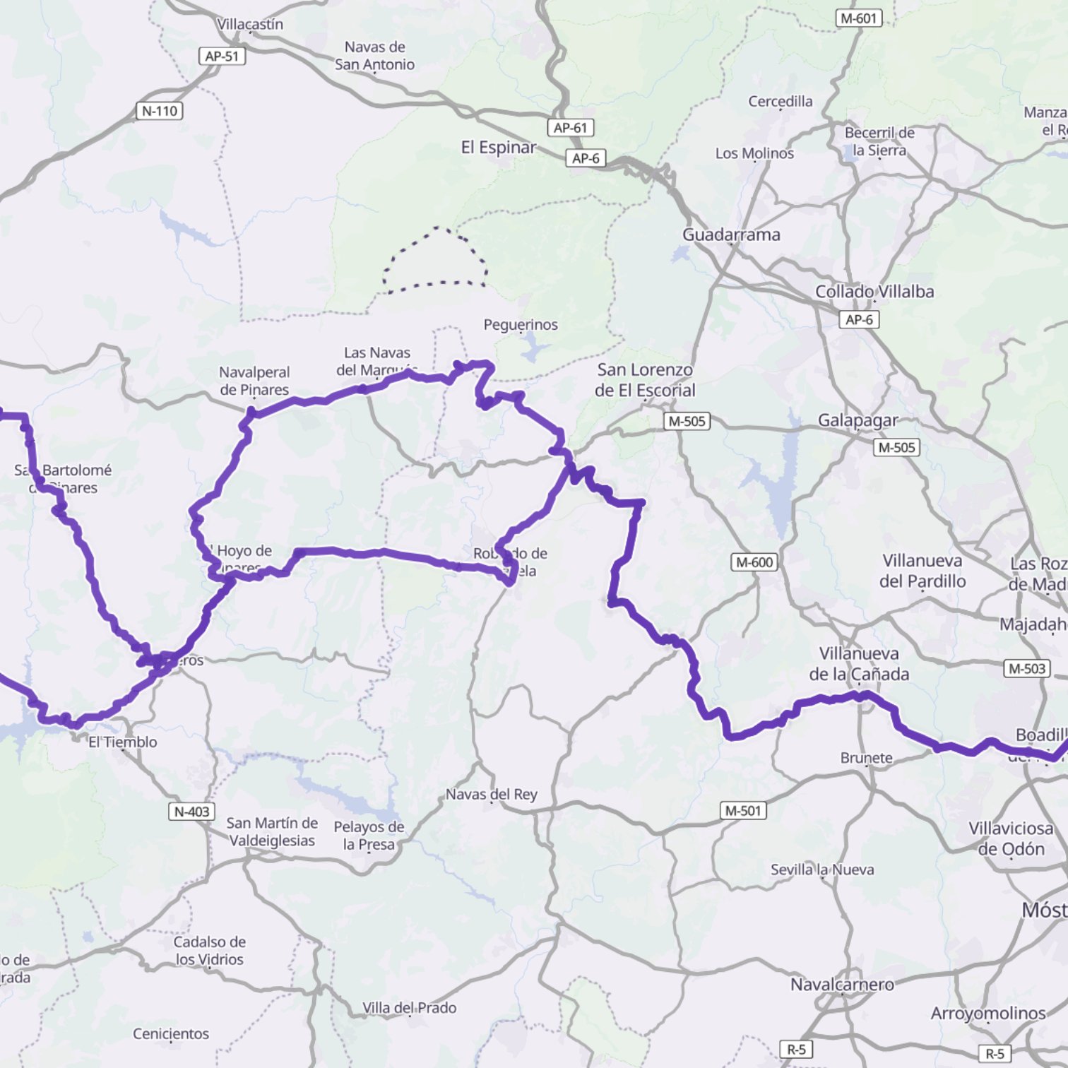 Map itinerary
