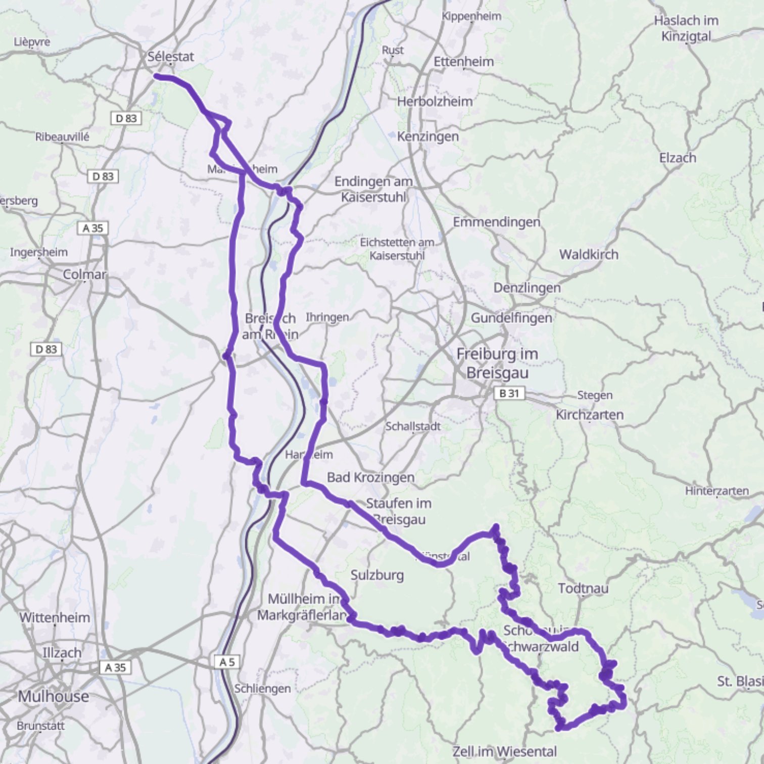 Map itinerary