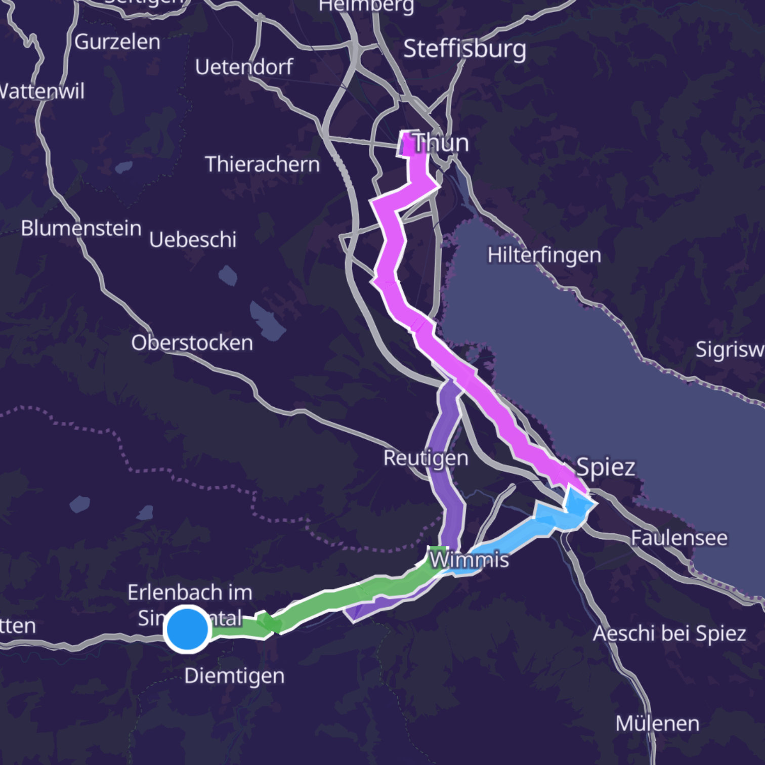 Map itinerary