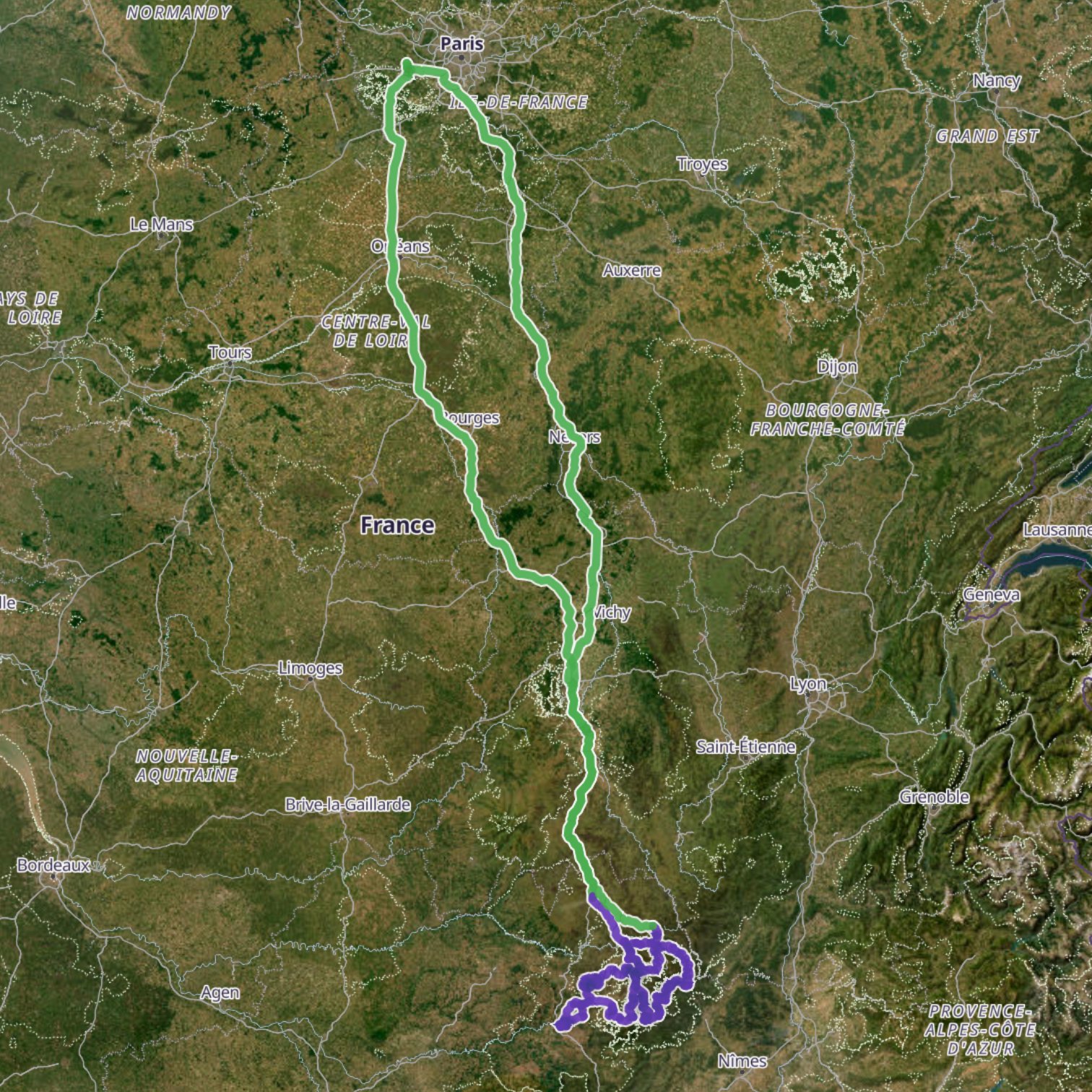 Map itinerary